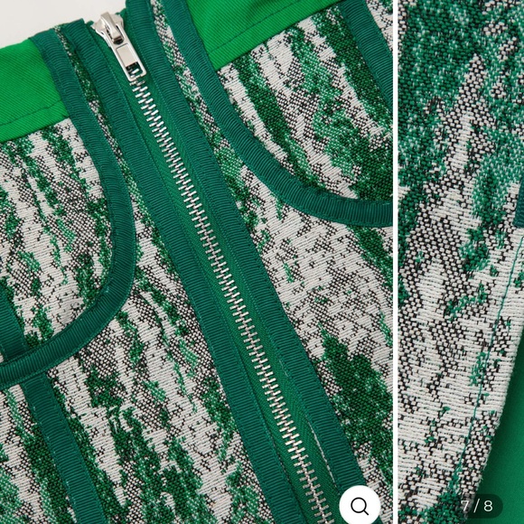 NWT MICAS strapless corset with zipper in the front/ Size XL / Emerald Green - Picture 4 of 6